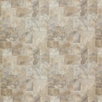 Modular Natural Slate Stone Residential Vinyl Sheet Flooring 12ft. Wide x Cut to Length