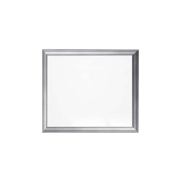 BrandtWorks Cool Silver Slim Wall Mirror 30 in. W x 25 in. H