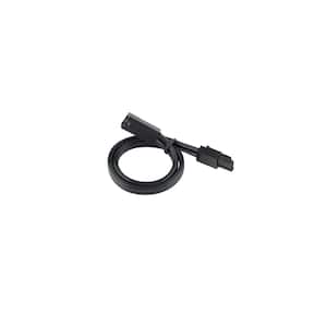 12 in. Black Extension Joiner Cable for Line Voltage Puck Light