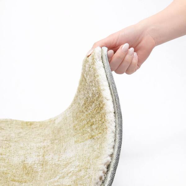 Dream Shag Premium Machine Washable Abstract ADS725 Beige 2 ft. x 3 ft. Accent Rug