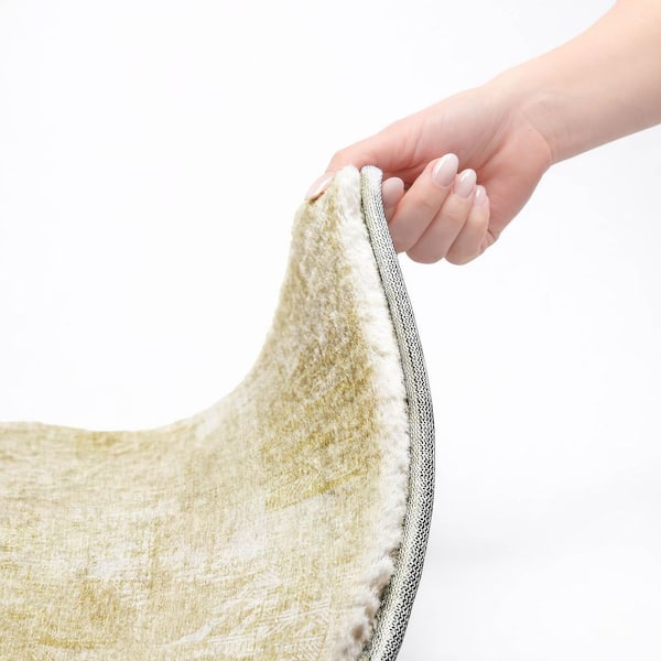 Dream Shag Premium Machine Washable Abstract ADS725 Beige 5 ft. x 7 ft. 6 in. Area Rug