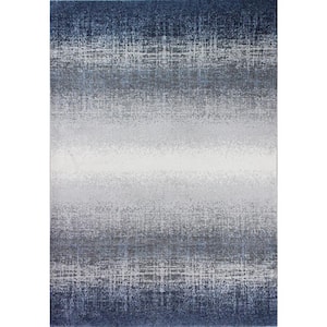 Aspen Ivory/Blue 8 ft. x 10 ft. (7'6" x 9'6") Geometric Transitional Area Rug