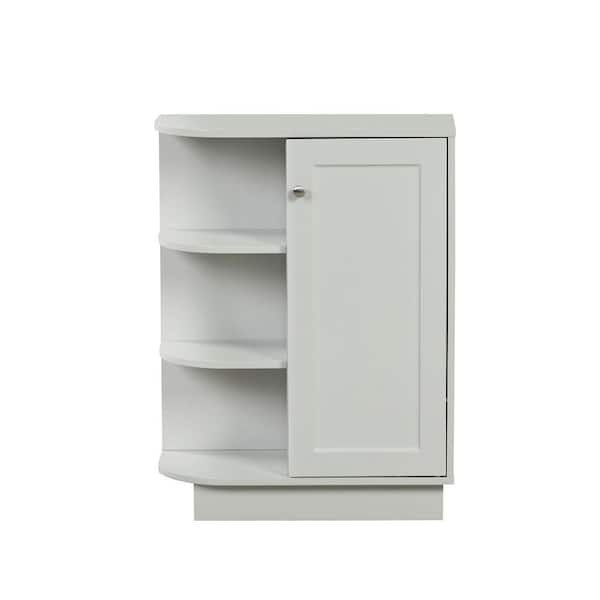EPOWP 23.6 in. W x 9.7 in. D x 31.3 in. H Gray Linen Cabinet