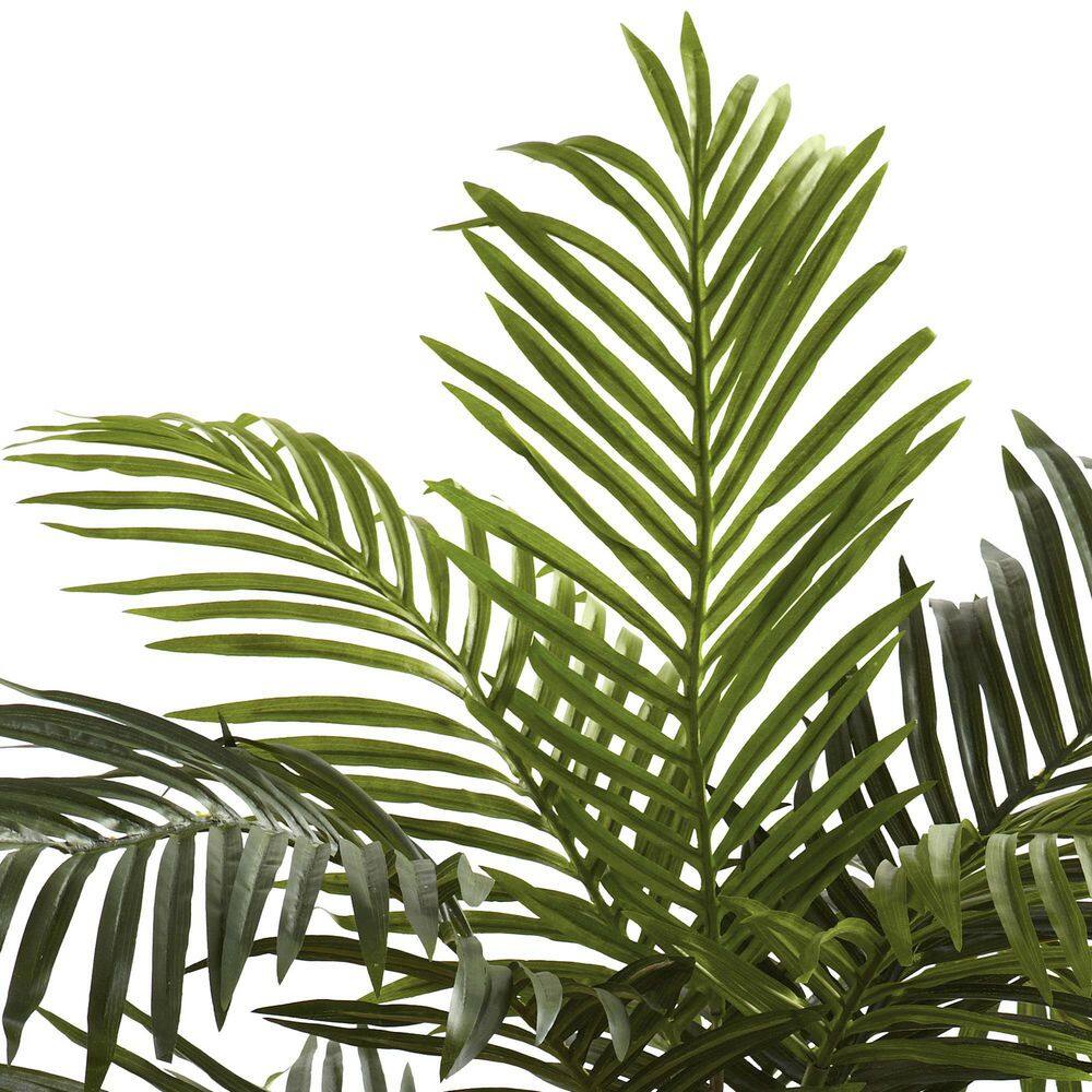5-ft Green Silk Palm Tree in Black Plastic Pot