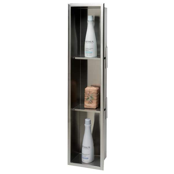 ALFI BRAND - 36 in. x 8 in. x 4 in. Niche in Brushed Stainless Steel