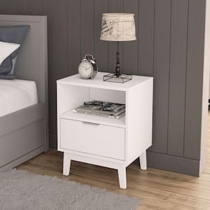 Victoria White 1-Drawer Nightstand