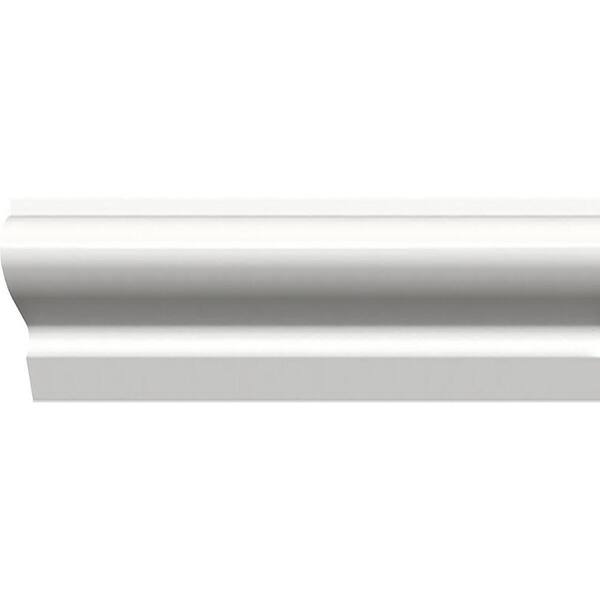 Ekena Millwork 1-1/8 in. x 3/4 in. x 96 in. Base Moulding, PVC (12-Pack)