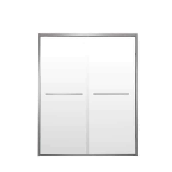 ZXDDMS 56 in.-60 in.W x 74 in.H Double Sliding Framed Shower Door