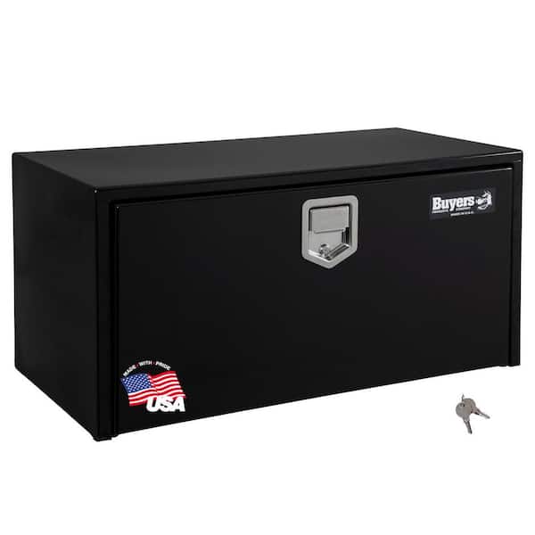 18 in. x 18 in. x 36 in. Gloss Black Steel Underbody Truck Tool Box