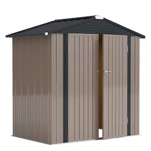 4 ft. W x 6 ft. D Outdoor Storage Metal Shed Lockable Metal Garden Shed for Backyard Outdoor 127 sq. ft.