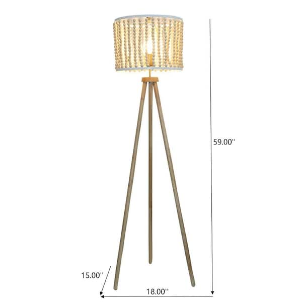 Taoi Fxio Modern Minimalist 59 in. Brown Brillo Tripod 3-Leg Floor