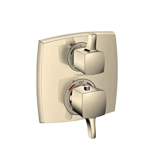 Ecostat Classic 2-Handle Wall Mount Shower Trim Kit in Polished Nickel Valve Not Included