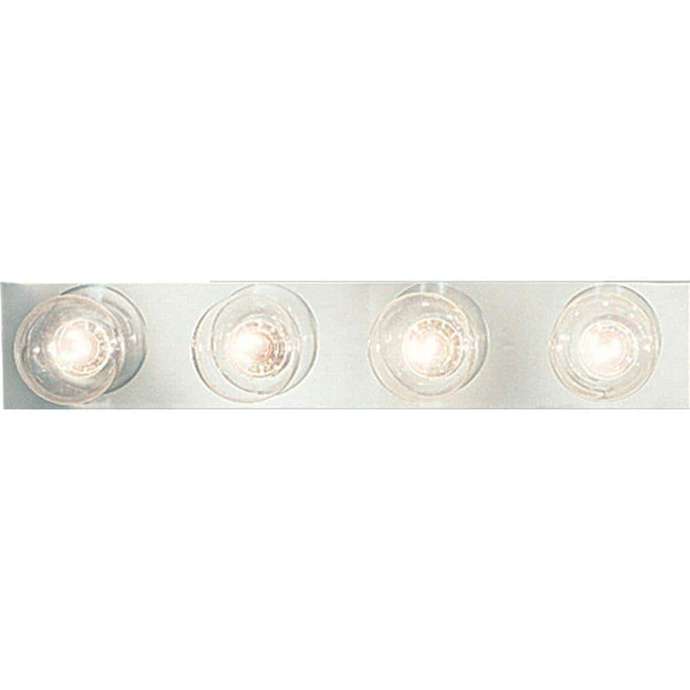 Broadway Collection 4-Light Polished Chrome Traditional Bath Vanity Light