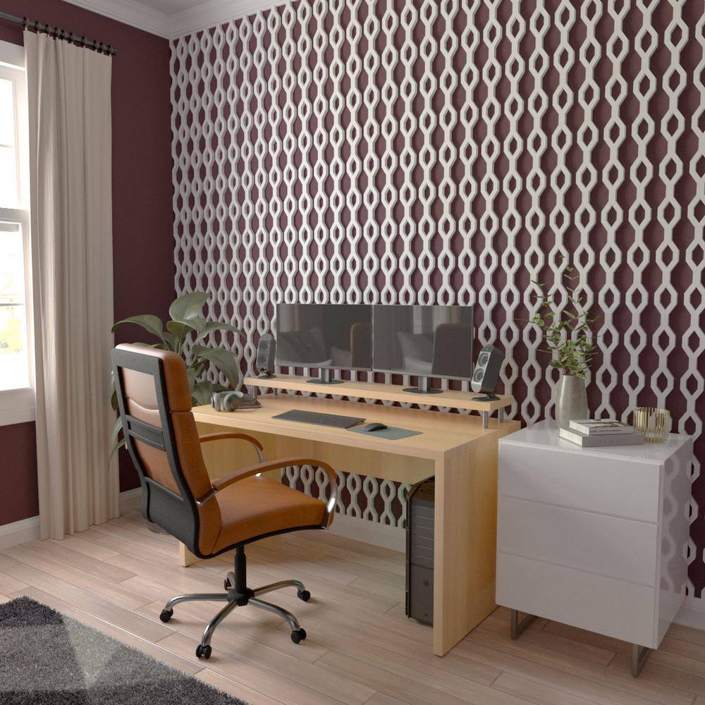 94" Unfinished PVC Decorative Slat Wall Panel Kit