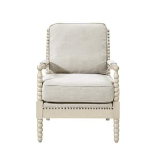 Sunnee Light Grey/Antique Cream Arm Chair