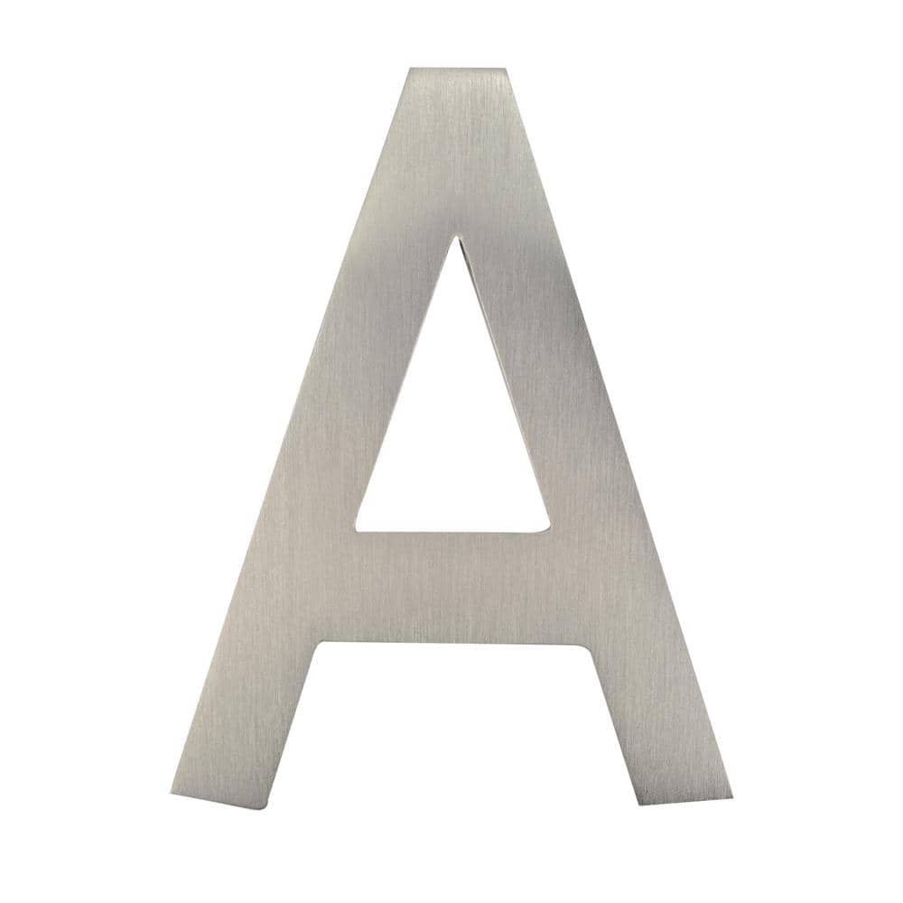 Architectural Mailboxes 4 In. Satin Nickel Floating House Letter A 