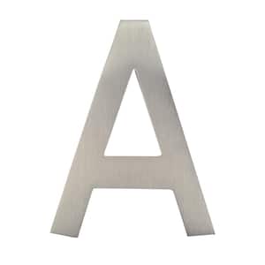 4 in. Satin Nickel Floating House Letter A