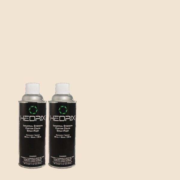 Hedrix 11 oz. Match of 3B15-1 Cream Sash Flat Custom Spray Paint (2-Pack)