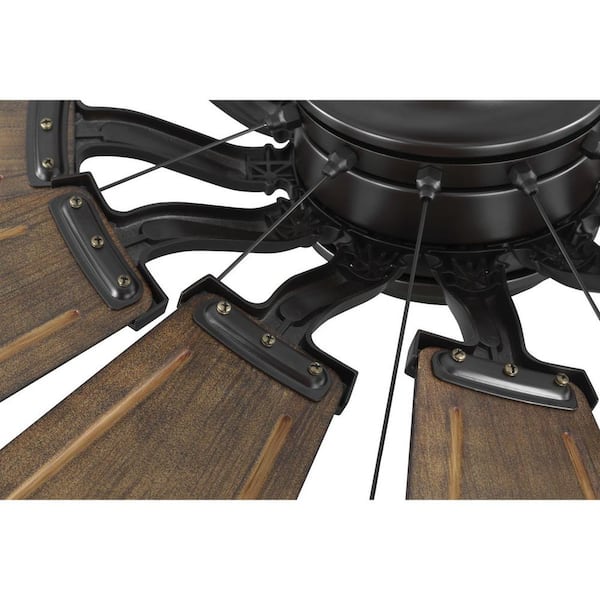 Springer II 60 in. Indoor/Outdoor Architectural Bronze Farmhouse Ceiling Fan with Remote Included for Living Room