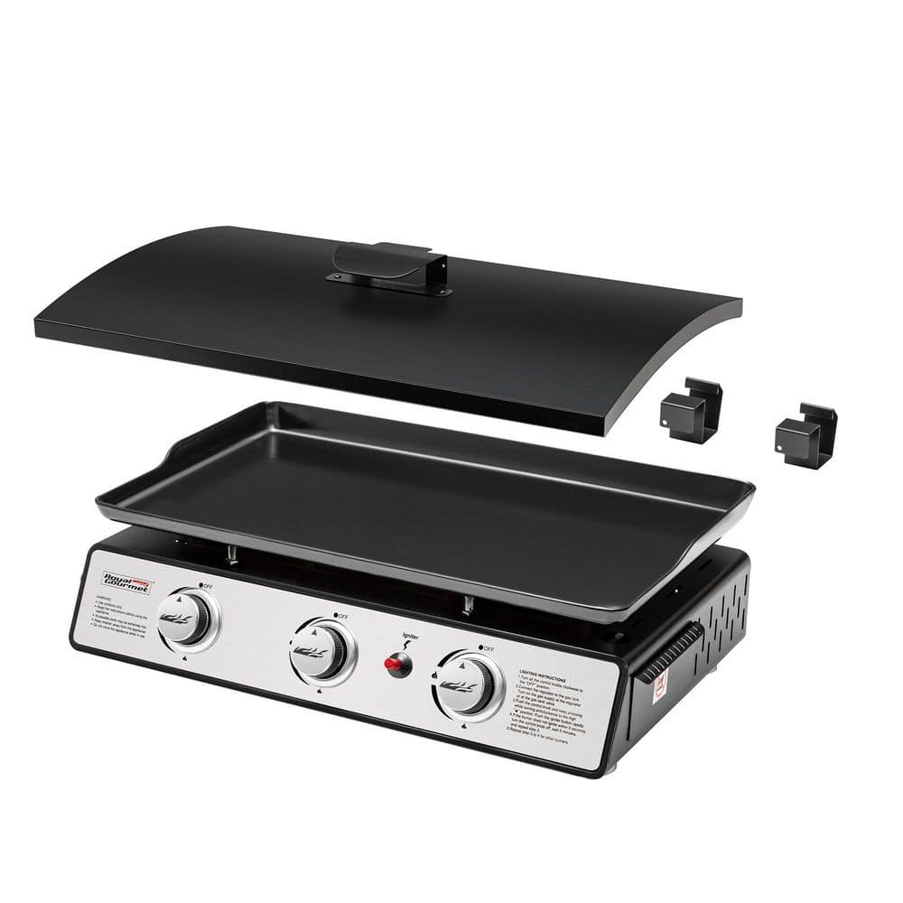 Royal Gourmet 3-Burner Gas Portable Liquid Propane Gas Grill Griddle in ...