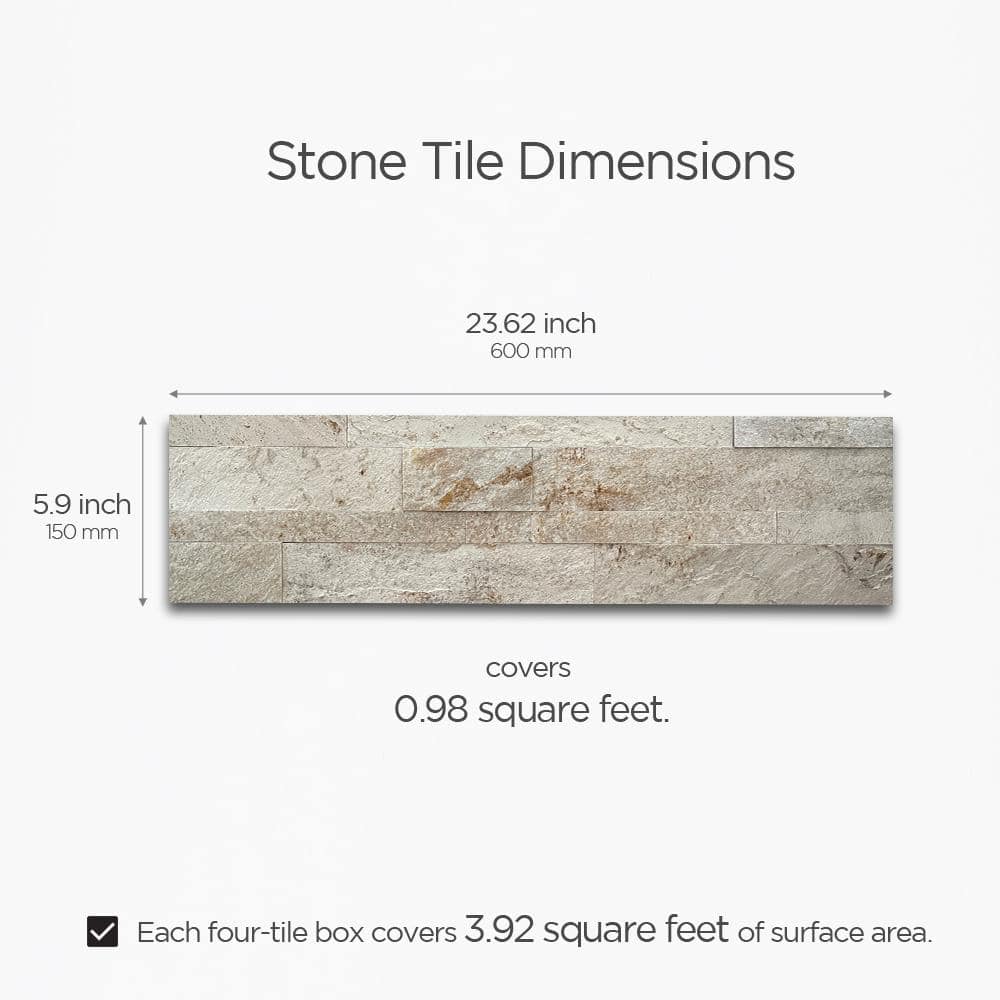 Golden Beach Natural Stone Peel and Stick Mosaic Tiles