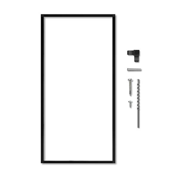OUTDECO 72 in. x 36 in. Black Galvanized Steel Privacy Panel Frame Kit Fits Design-Vu and Modinex Panels