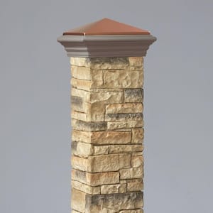 8-1/4 in. x 8-1/4 in. x 3-1/2 ft. Beige Stacked Stone Postcover