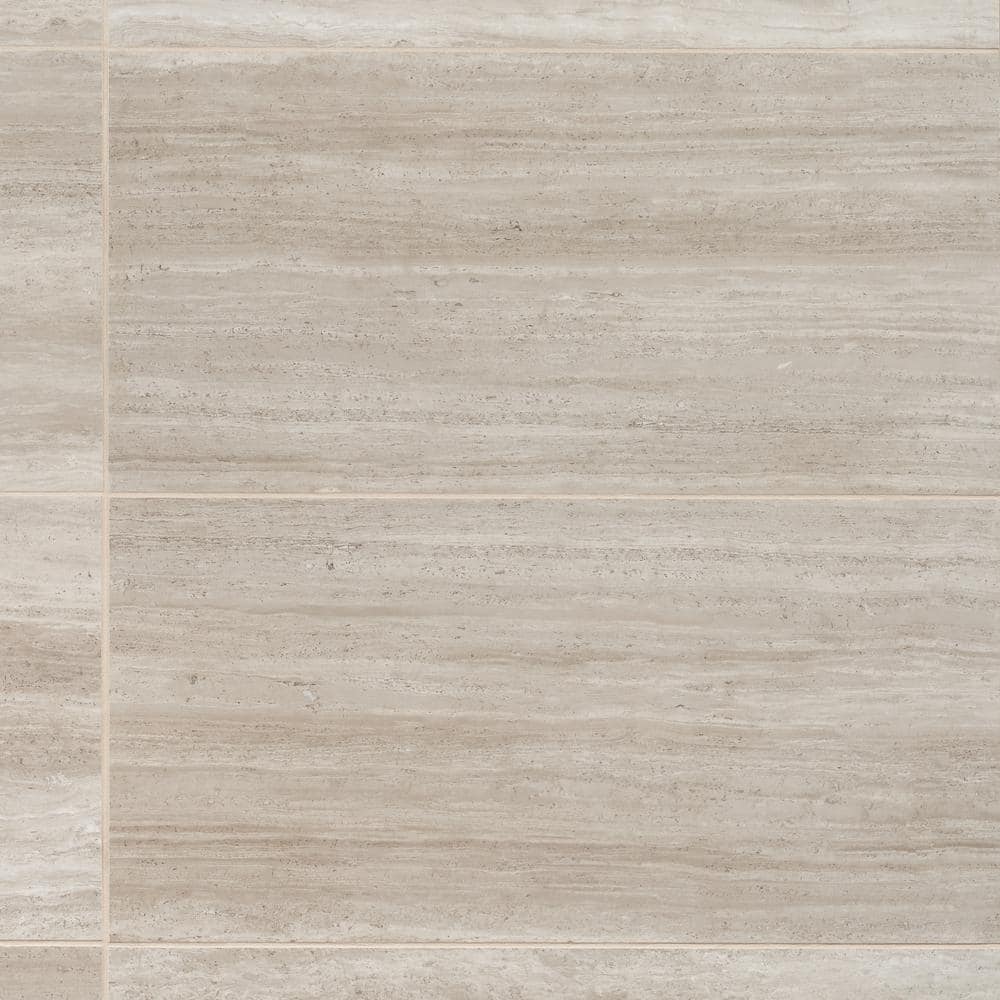 Atlanta Taupe 11.72 in. x 23.69 in. Matte Travertine Look Porcelain Floor and Wall Tile (15.5 sq. ft./Case) -  Ivy Hill Tile, EXT3RD108506