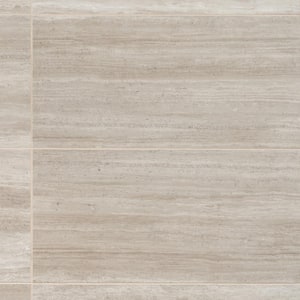 Atlanta Taupe 11.72 in. x 23.69 in. Matte Travertine Look Porcelain Floor and Wall Tile (15.5 sq. ft./Case)