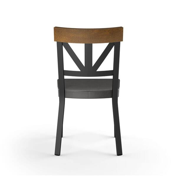 Amisco Clark Charcoal Black and Brown Faux Leather / Light Amisco Clark Charcoal Black and Brown Faux Leather / Light