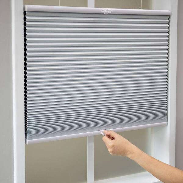 Perfect Lift Window Treatment Cut-to-Width White Cordless Blackout Eco  Polyester Honeycomb Cellular Shade 35.5 in. W x 48 in. L QMWT354480 - The  Home Depot