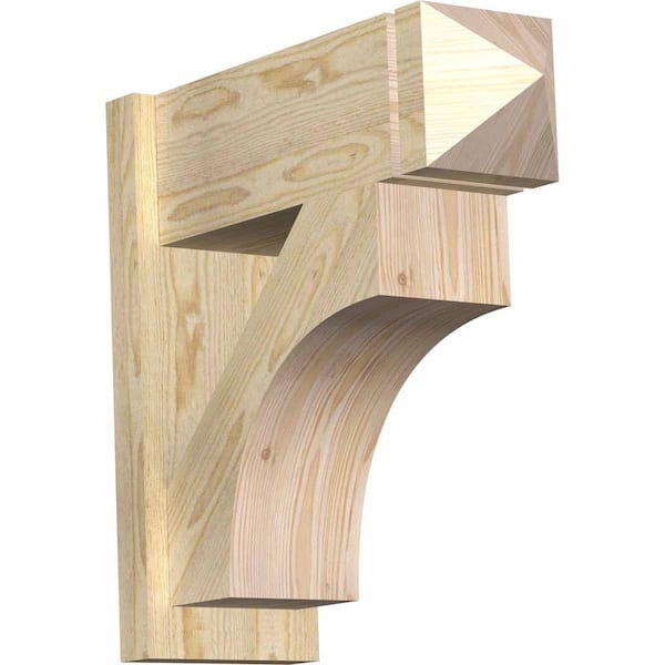 Ekena Millwork 8 in. x 22 in. x 22 in. Westlake Arts and Crafts Rough Sawn Douglas Fir Outlooker