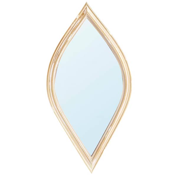 Unbranded Antique Gold 0.6 in. W x 13 in. Modern Decorative Mirror for Wall Decor