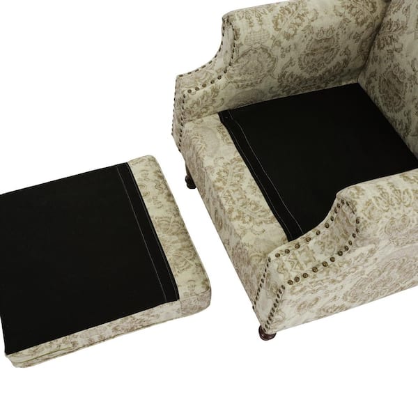 Elegance　ホワイトXS Uixe White Linen Arm Chair (Set of 1) IDF-SF0003-WHITE - The