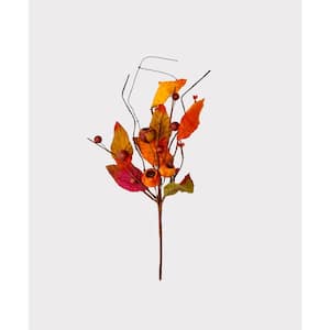12 in. Artificial Fall Leaf and Pod Pick (Set of 12)