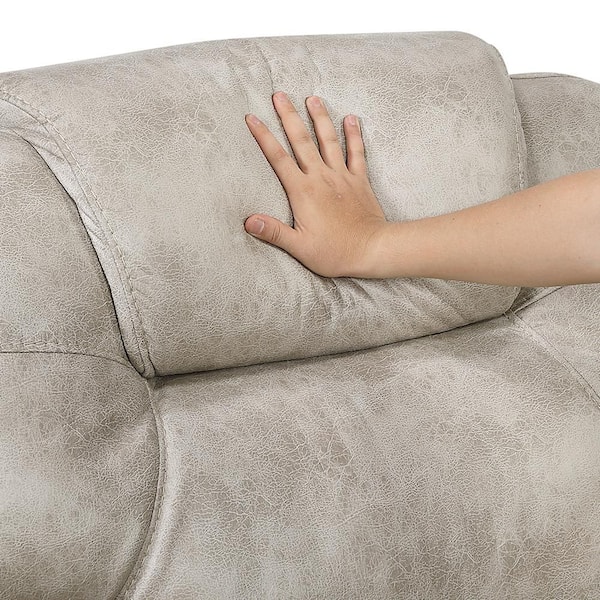 Lazzara Emily 87 in. W Pillow Top Arm Microfiber Rectangle Manual