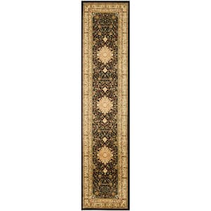 Lyndhurst Black/Ivory 2 ft. x 16 ft. Border Runner Rug