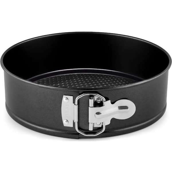 Zulay Kitchen 9 in. Nonstick Cheesecake Pan with Removable Bottom, Black