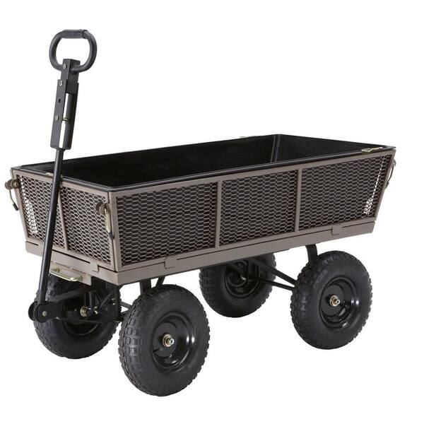 GORILLA CARTS 1,200 lb. Steel Multi-Use Dump Cart with Poly Cover