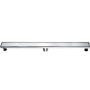 36 in. Linear Shower Drain in Brushed Stainless Steel