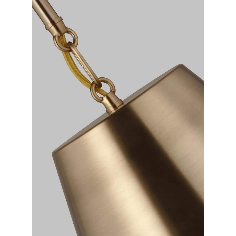 Satin Brass Steel Contemporary Pendant Light