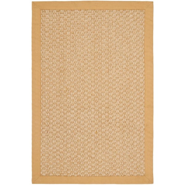 SAFAVIEH Natural Fiber Maize Doormat 3 ft. x 5 ft. Border Area Rug