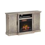 StyleWell Wolcott 48 in. Media Console Electric Fireplace in Brown Oak ...