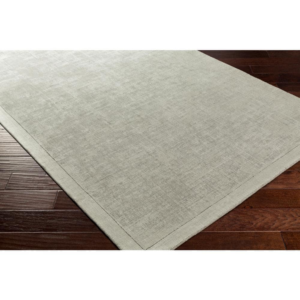 Handmade Gray Wool-Viscose Blend 8' x 10' Stain-Resistant Rug