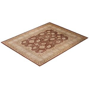 Brown 8 ft. 3 in. x 10 ft. 4 in. Mogul One-of-a-Kind Hand-Knotted Area Rug