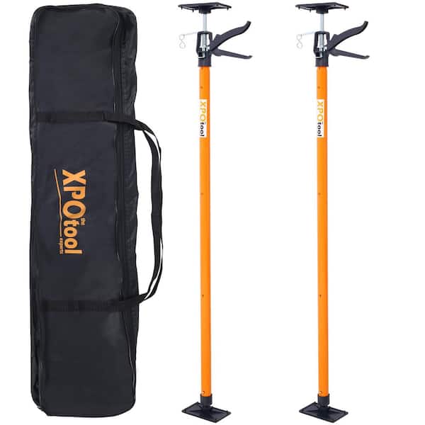 2-Pack Orange Steel Adjustable Support Pole Hand Support System Extends from 45 in. to 114 in.