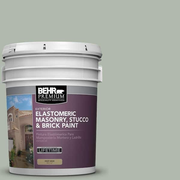 BEHR PREMIUM 5 gal. #MS-58 Antique Jade Elastomeric Masonry, Stucco and Brick Exterior Paint