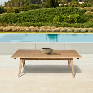 Cypress Blonde Rectangle Eucalyptus Wood Outdoor Coffee Table