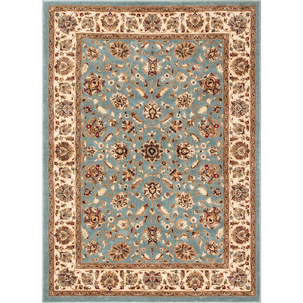 Well Woven Aurora Lea Traditional Oriental Blue 7 ft. 10 in. x 9 ft. 10 ...