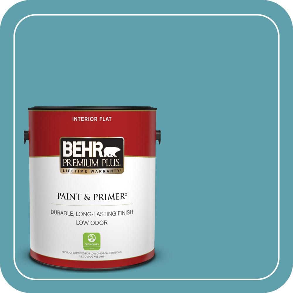 1 gal. #BIC-53 Turquoise Flat Low Odor Interior Paint & Primer price history on PriceWatchPro